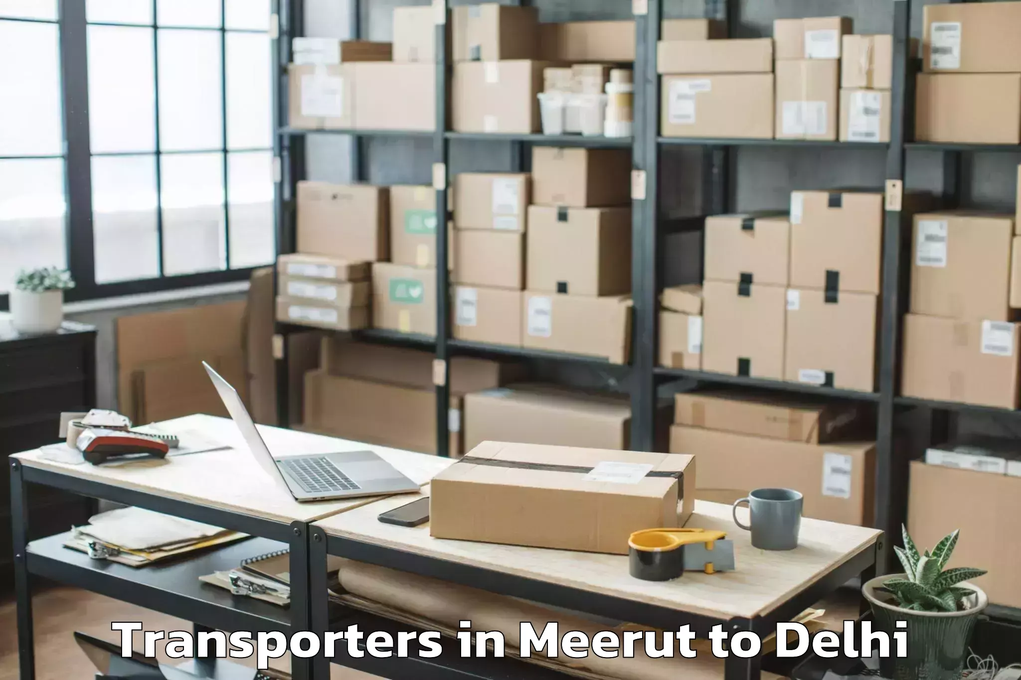 Top Meerut to Sansad Marg Transporters Available